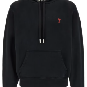 AMI Paris - Hoodie Ami de Cœur - Noir