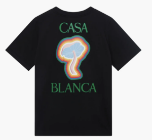 T-shirt Casablanca noir logo arbre, vue de face