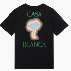T-shirt Casablanca noir logo arbre, vue de face