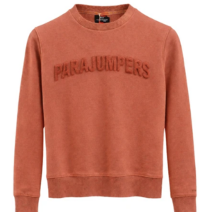 Pull Parajumpers femme terracotta, lettrage PARAJUMPERS en relief, vue de face
